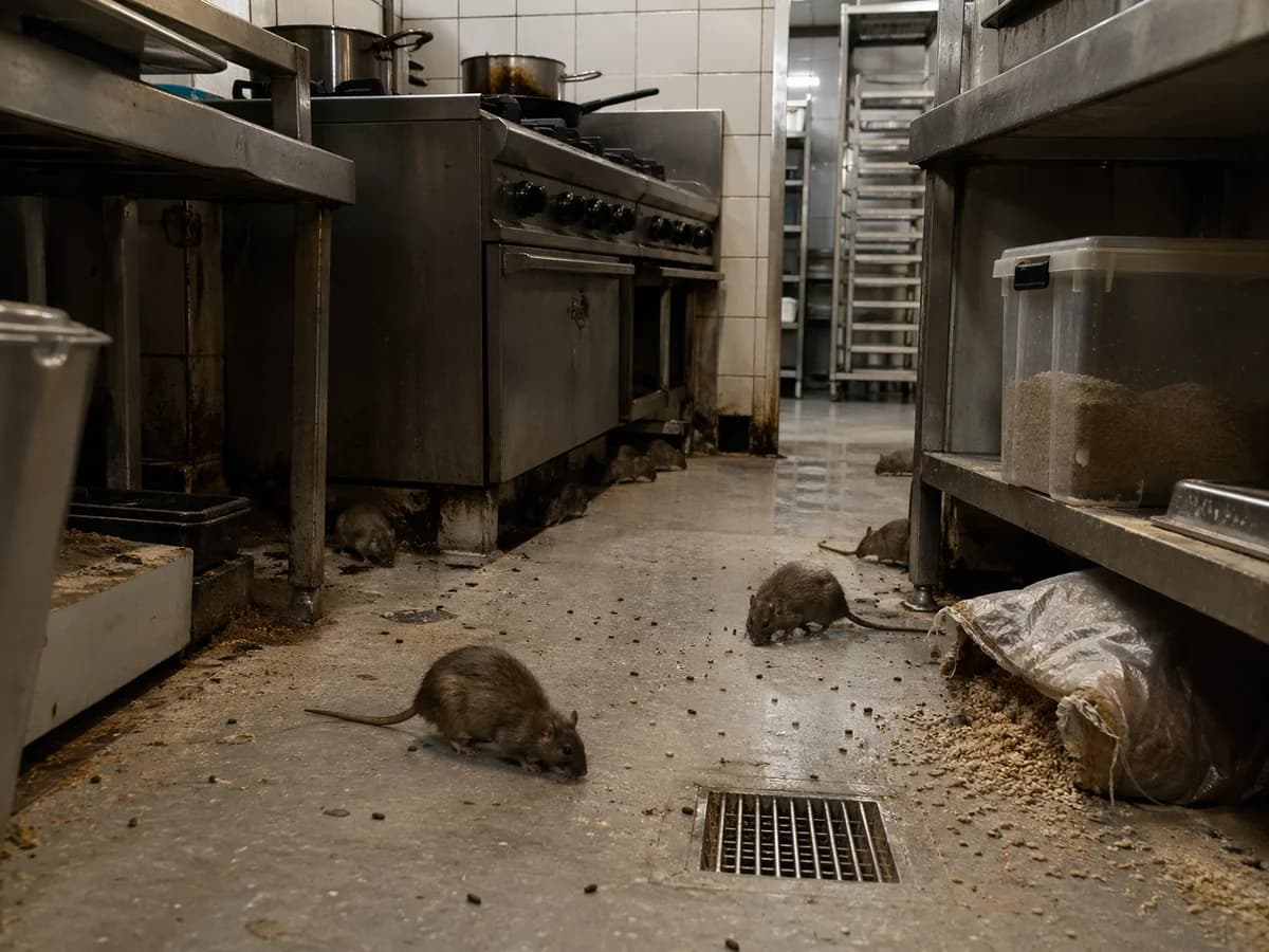 Rattenköderbox im Einsatz